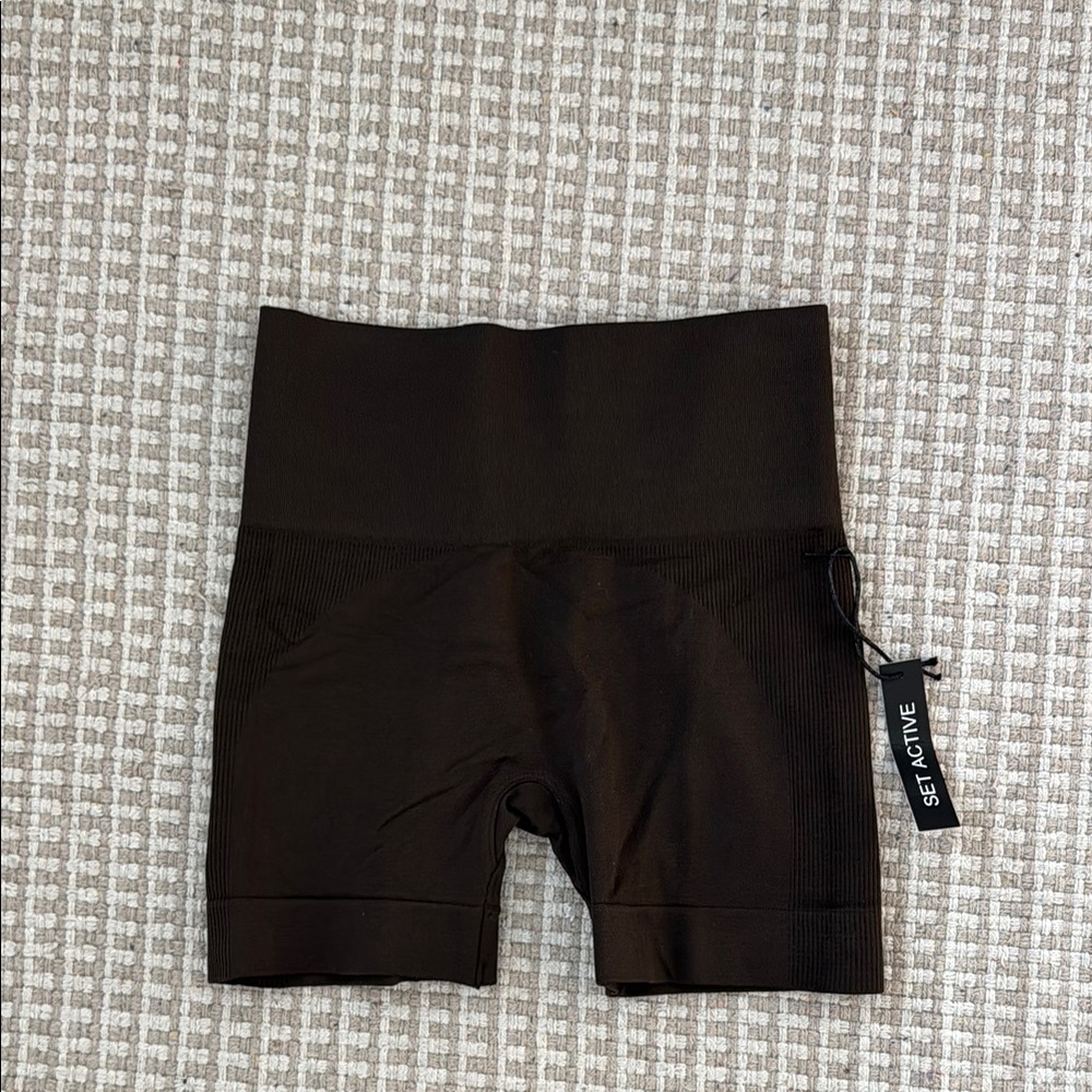 Set Active Biker Shorts - Brown